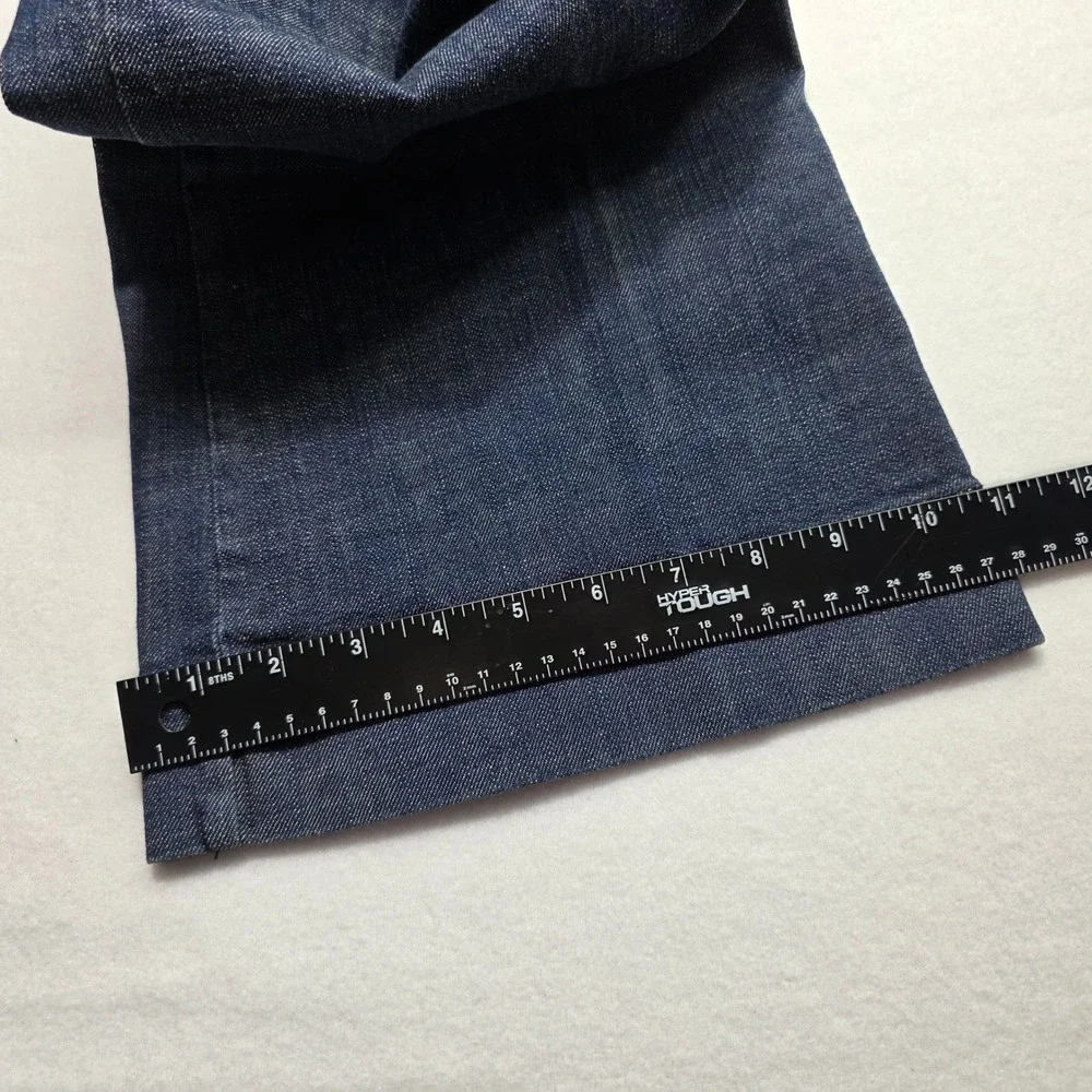 Monroe & Main Wide Leg Jeans Womens 14 Dark Wash Denim High Rise Trouser Pants